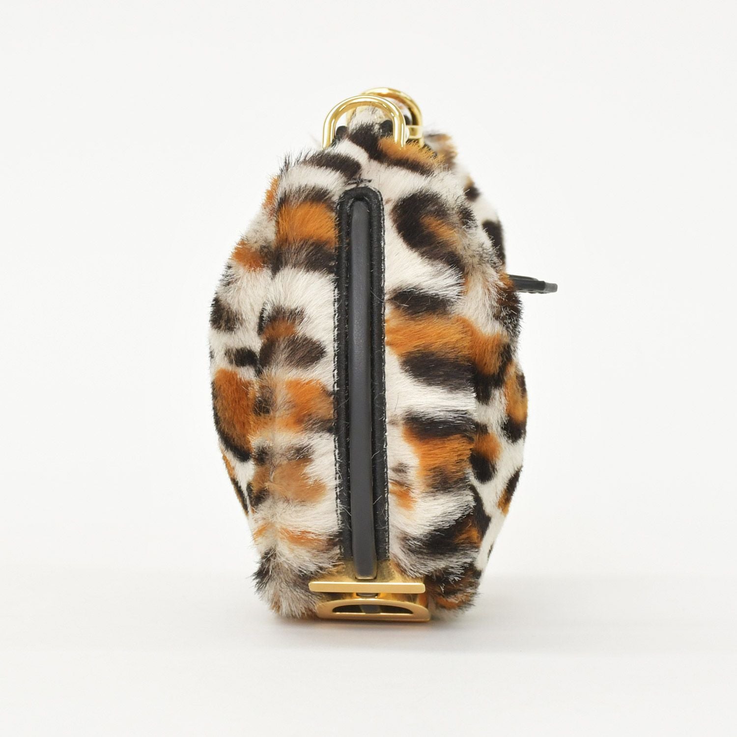 Fendi Graffiti Mini Leopard Mini Handbag Calf Hair Calfskin White Brown — view 4