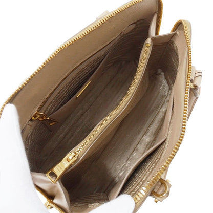 Prada 2-Way Shoulder Bag Saffiano Promenade Beige Commuting to School
