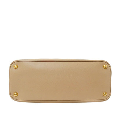 Prada 2-Way Shoulder Bag Saffiano Promenade Beige Commuting to School