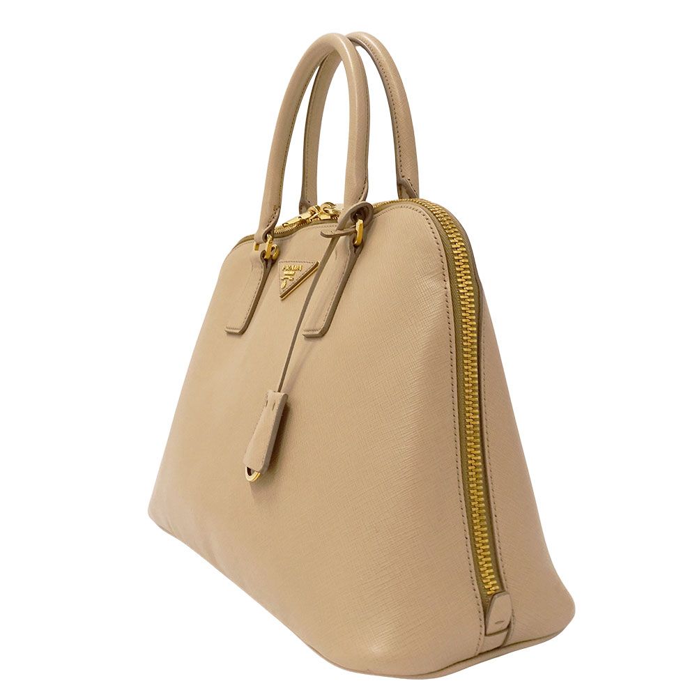 Prada 2-Way Shoulder Bag Saffiano Promenade Beige Commuting to School