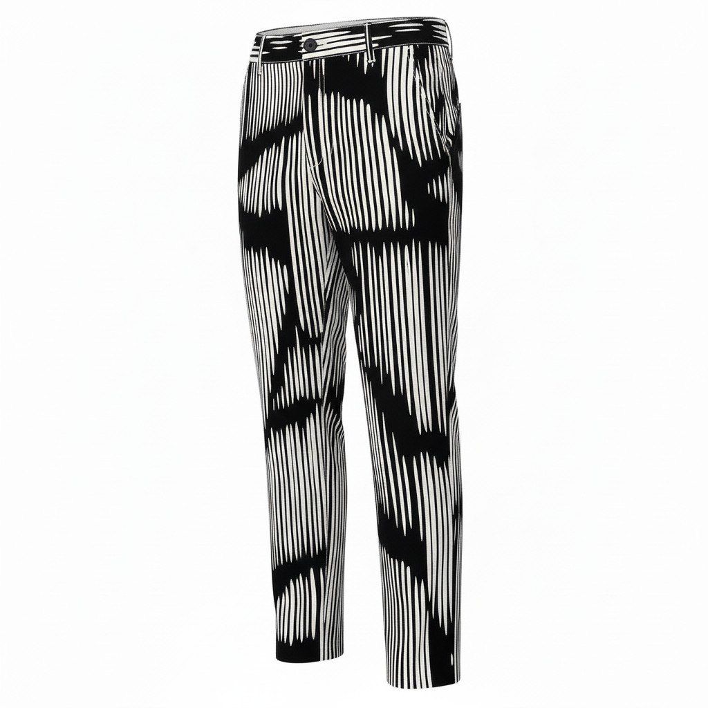Gucci Zebra Stripe Stretch Pants 40 Black White