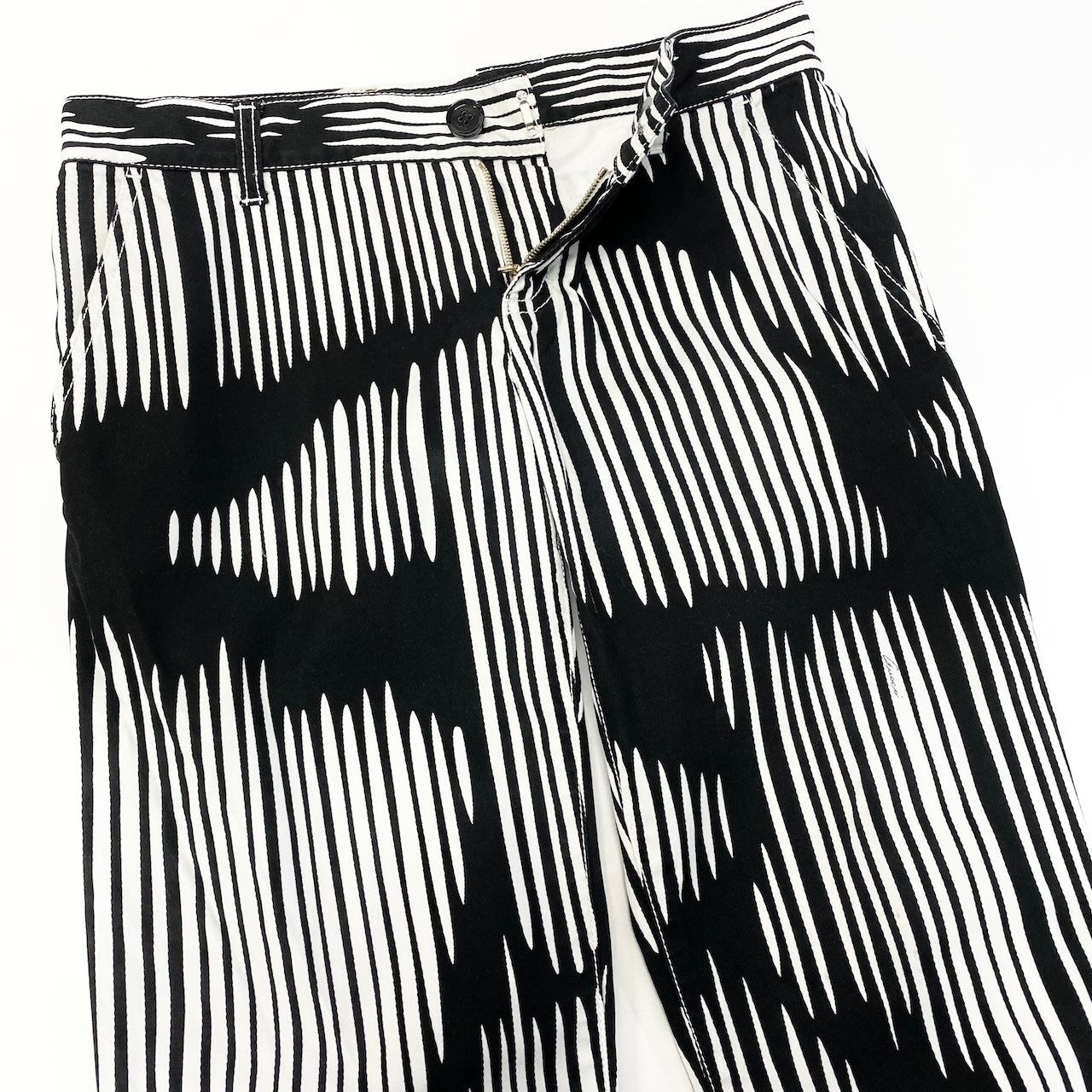 Gucci Zebra Stripe Stretch Pants 40 Black White — view 4