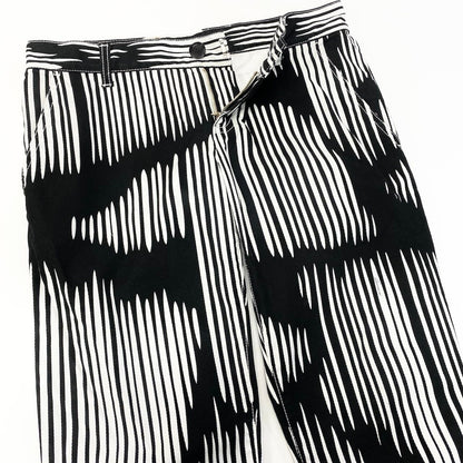 Gucci Zebra Stripe Stretch Pants 40 Black White — view 4