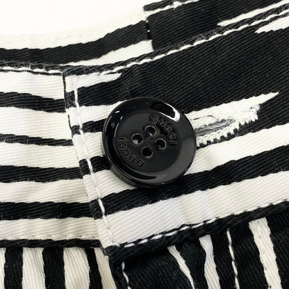 Gucci Zebra Stripe Stretch Pants 40 Black White — view 8
