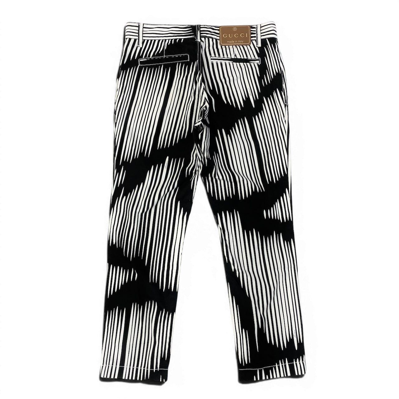 Gucci Zebra Stripe Stretch Pants 40 Black White — view 3