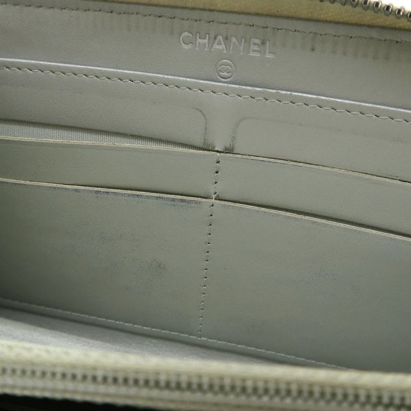 Chanel CC Logo Round Zip Wallet