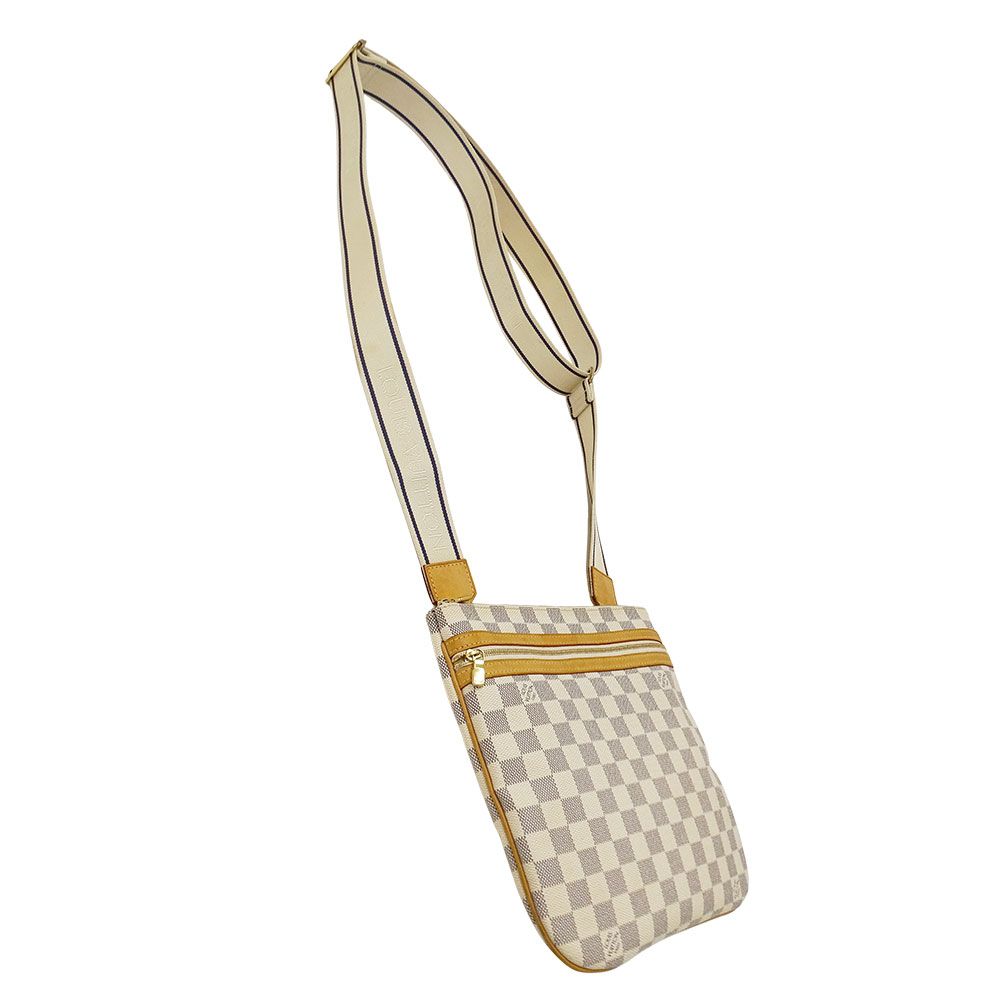 Louis Vuitton Shoulder Bag Damier Azur Canvas Pochette Bosphore Ivory Crossbody