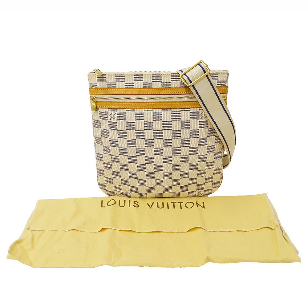 Louis Vuitton Shoulder Bag Damier Azur Canvas Pochette Bosphore Ivory Crossbody