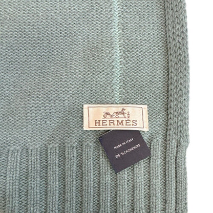 Hermes Maillon Torase Cashmere Scarf Green