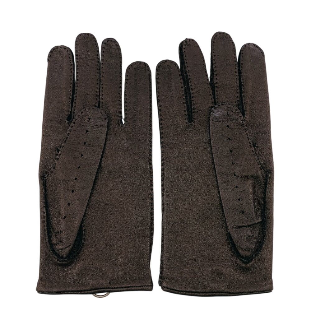 Hermes Gloves Series Leather Brown