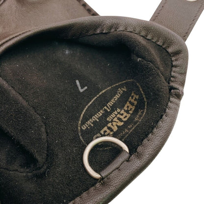 Hermes Gloves Series Leather Brown