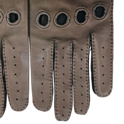 Hermes Gloves Series Leather Brown