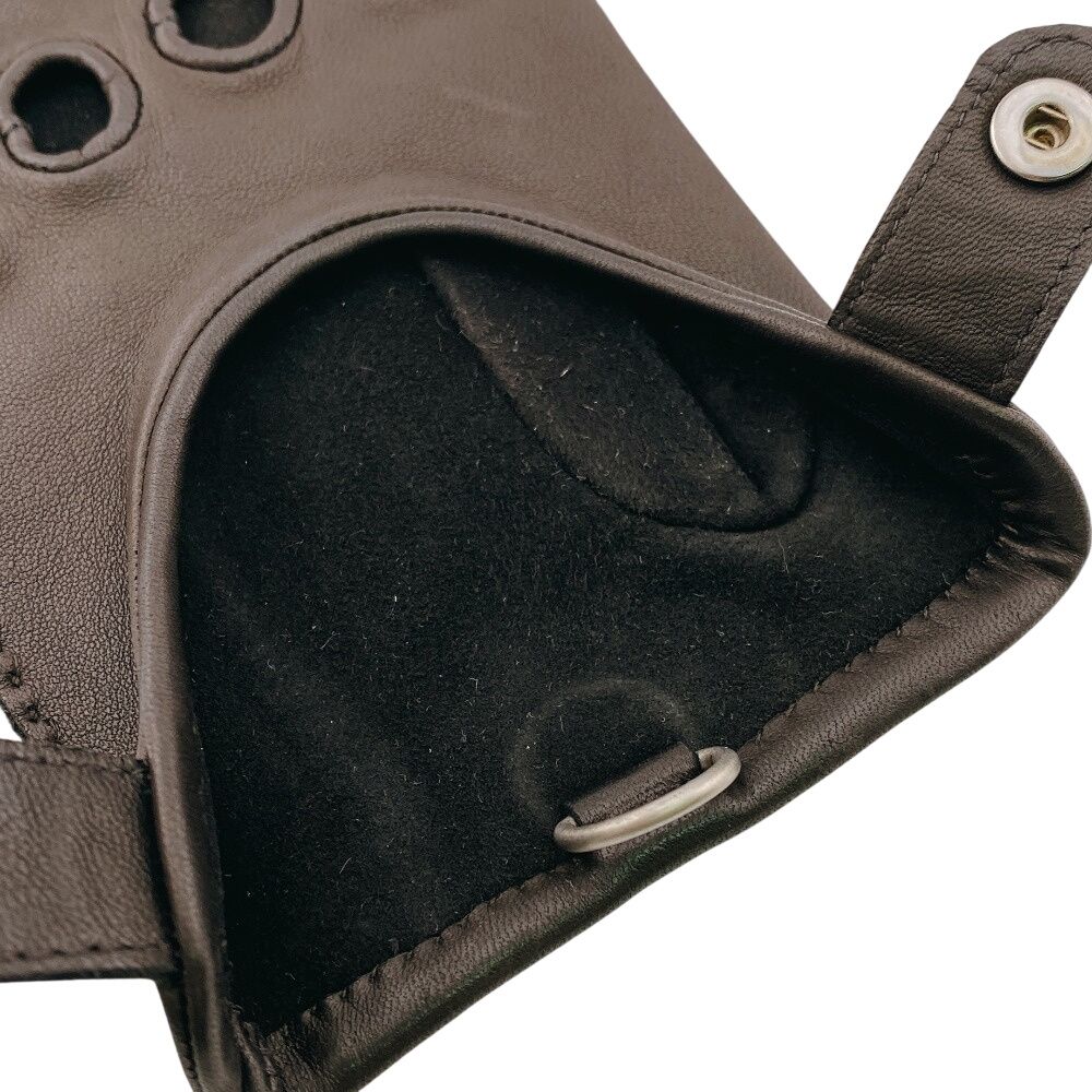 Hermes Gloves Series Leather Brown
