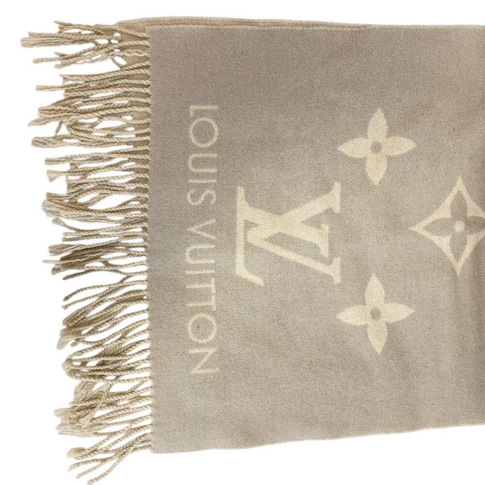 Louis Vuitton LV Initial Jacquard Woven Shawl Throw Echarpe Reykjavik Monogram