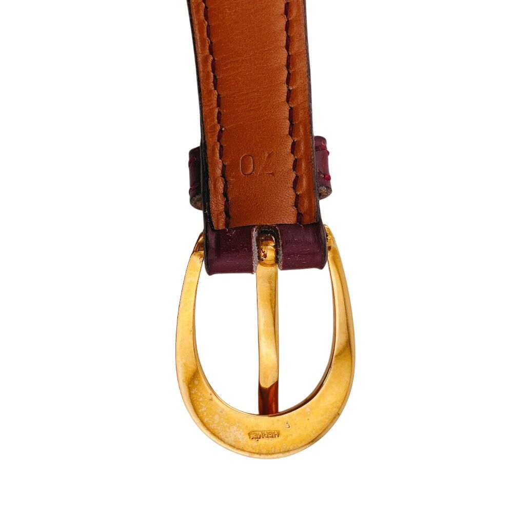 Hermes Vintage Leather Belt Red
