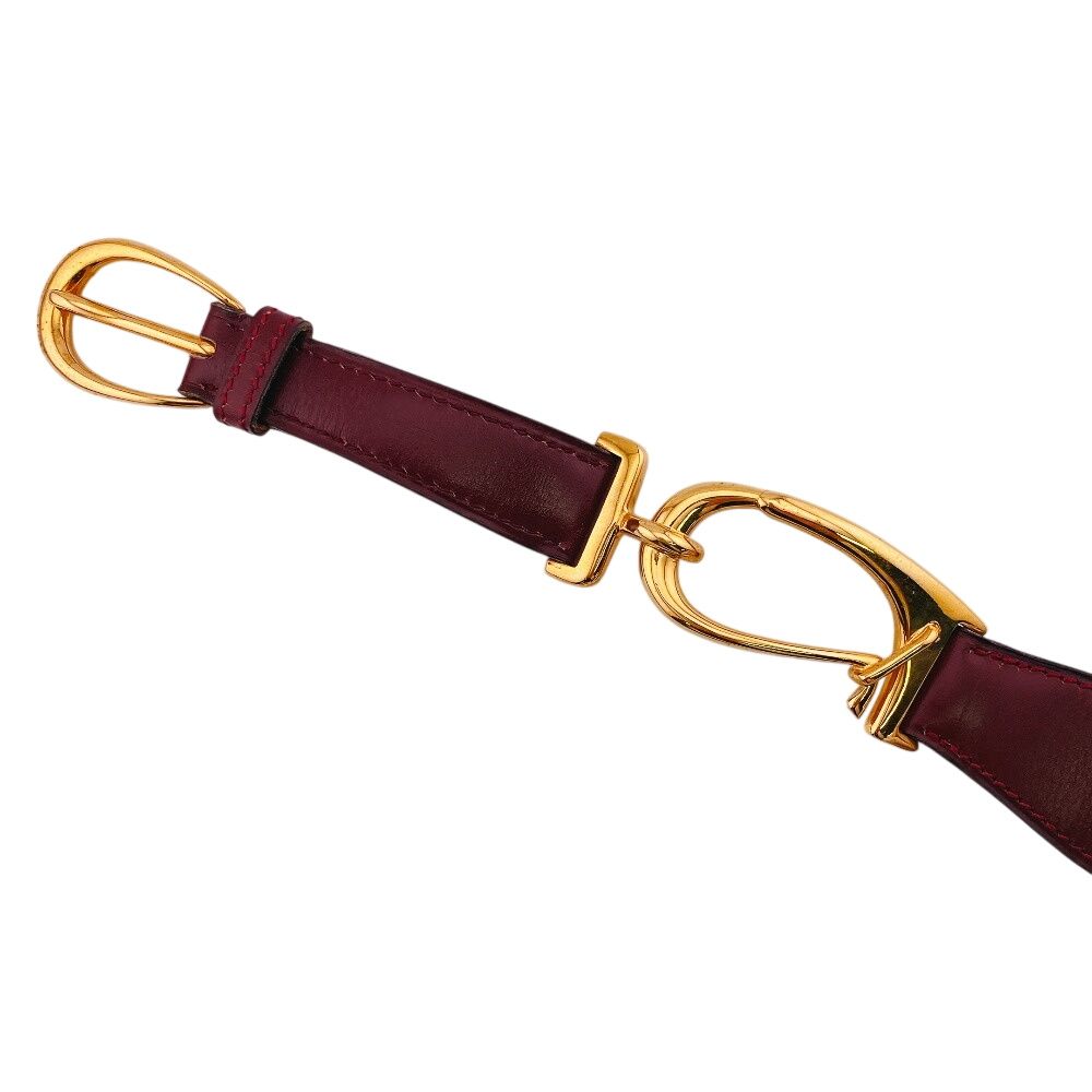 Hermes Vintage Leather Belt Red