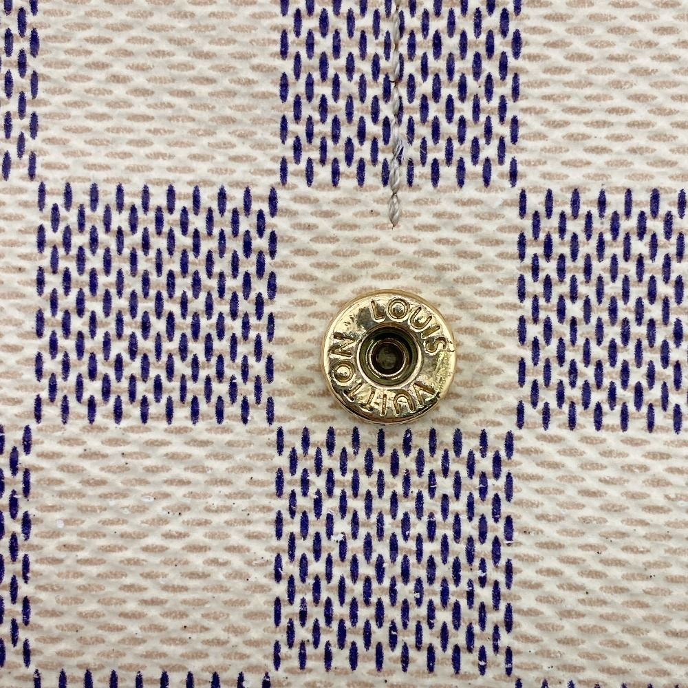 Louis Vuitton Portefeuille Sarah Damier Azur Leather Wallet White