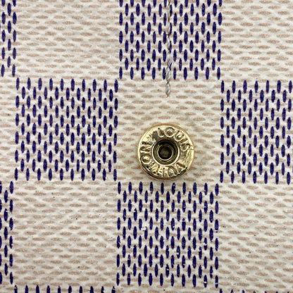 Louis Vuitton Portefeuille Sarah Damier Azur Leather Wallet White