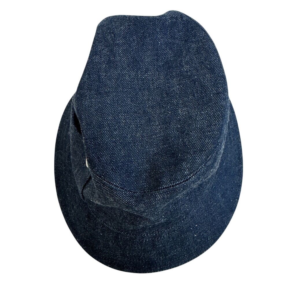 Hermes Series Button Elena Denim Hat Navy