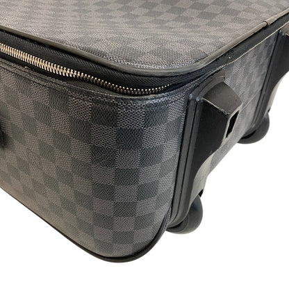 Louis Vuitton Travel Bag Pegase 55 Damier Graphite Leather Black