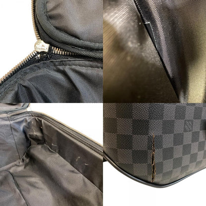 Louis Vuitton Travel Bag Pegase 55 Damier Graphite Leather Black