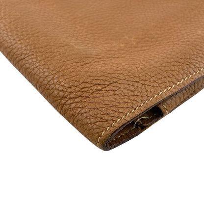 Hermes Dogon GM Leather Wallet Brown