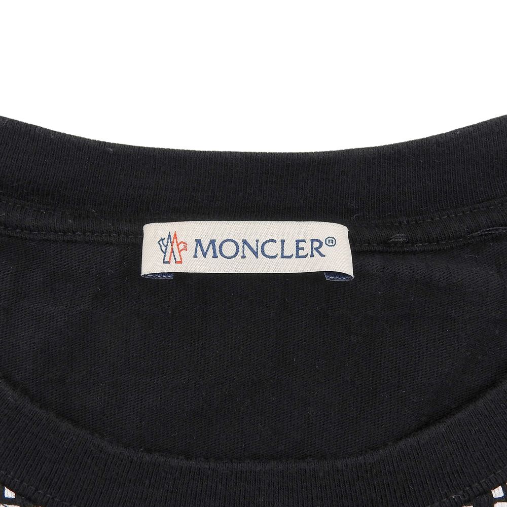 Moncler Fragment Maglia All Over Pattern T-Shirt Top Black White