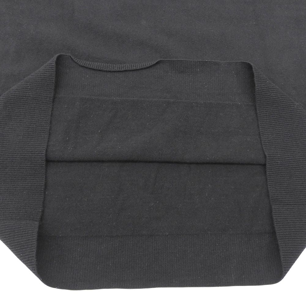 Balenciaga Wool BB Logo Embroidery V-neck Knit Dress Black