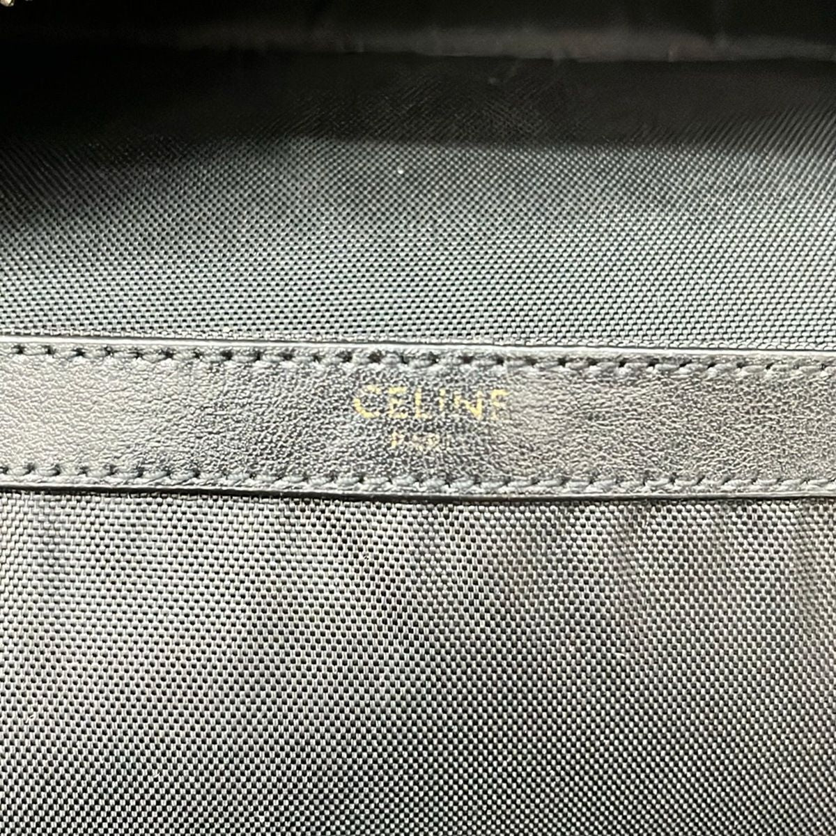 Celine Backpack Telepathic Love Black White Leather