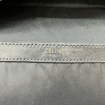 Celine Backpack Telepathic Love Black White Leather