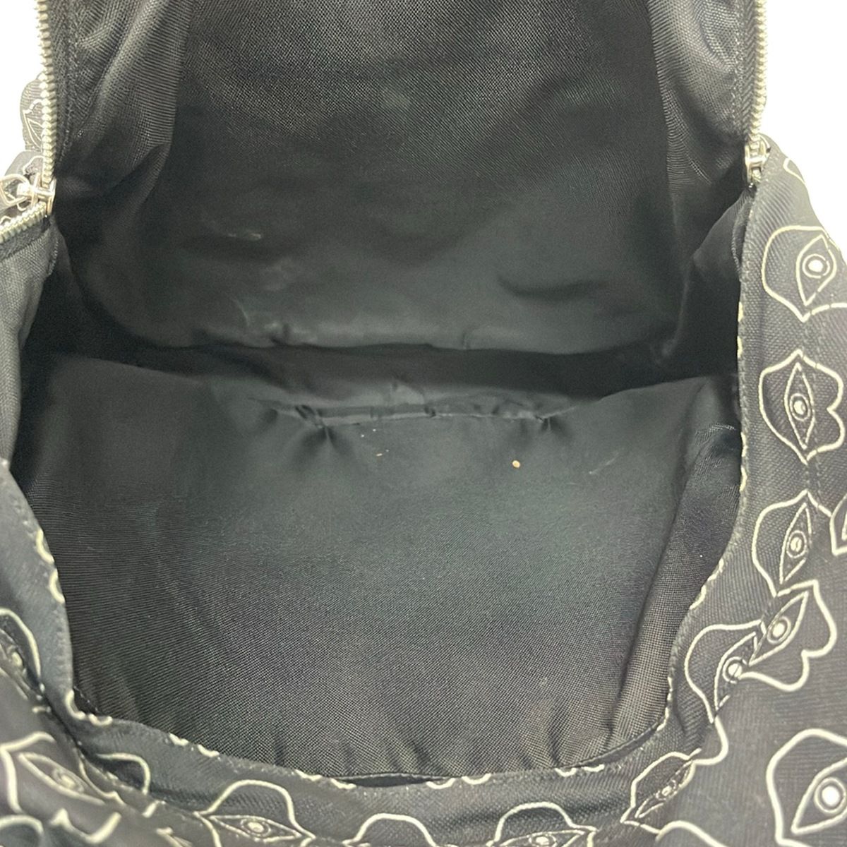 Celine Backpack Telepathic Love Black White Leather