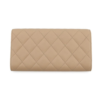 Chanel Wallet Quilted CC Logo Classic Long Flap Lambskin