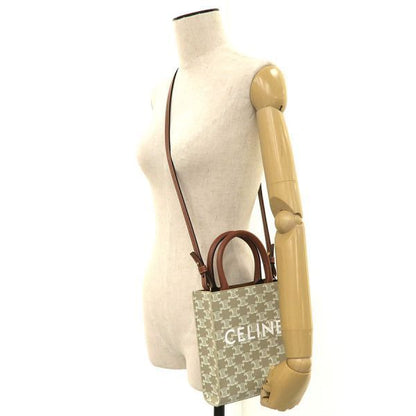 Celine Mini Vertical Cabas Triomphe Canvas Messenger Bag