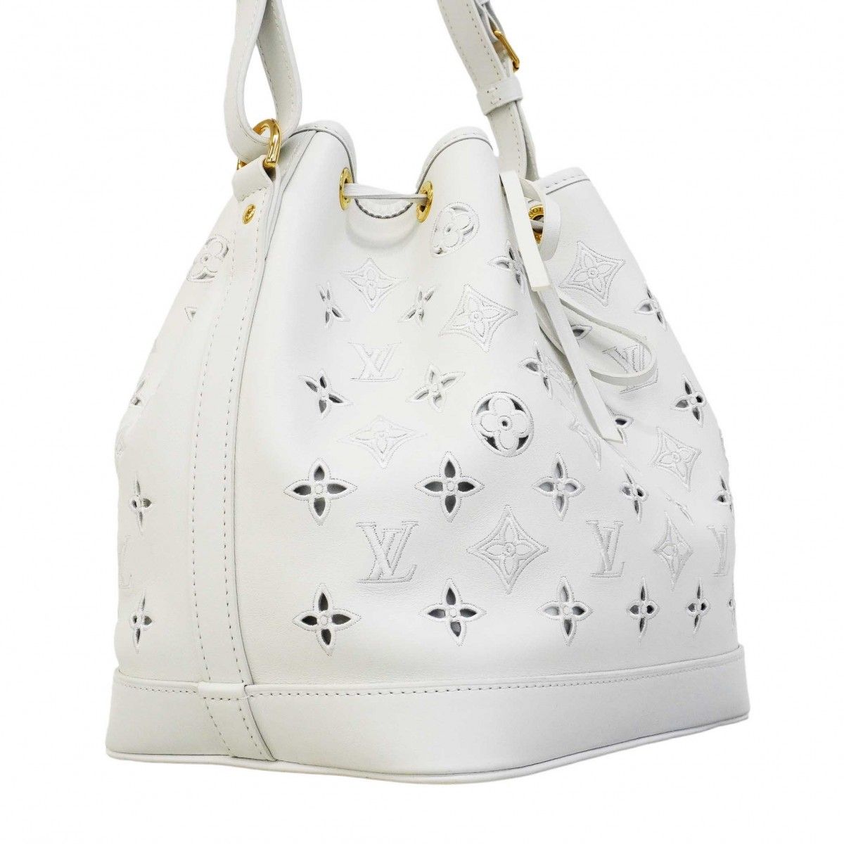 Louis Vuitton Shoulder Bag LV Broderie Anglaise Noe PM White