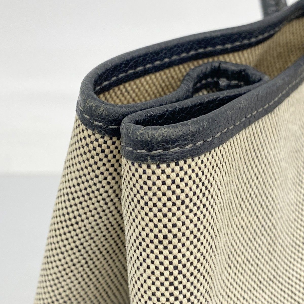 Hermes Tote Garden Party PM Toile Ash Black Beige Silver