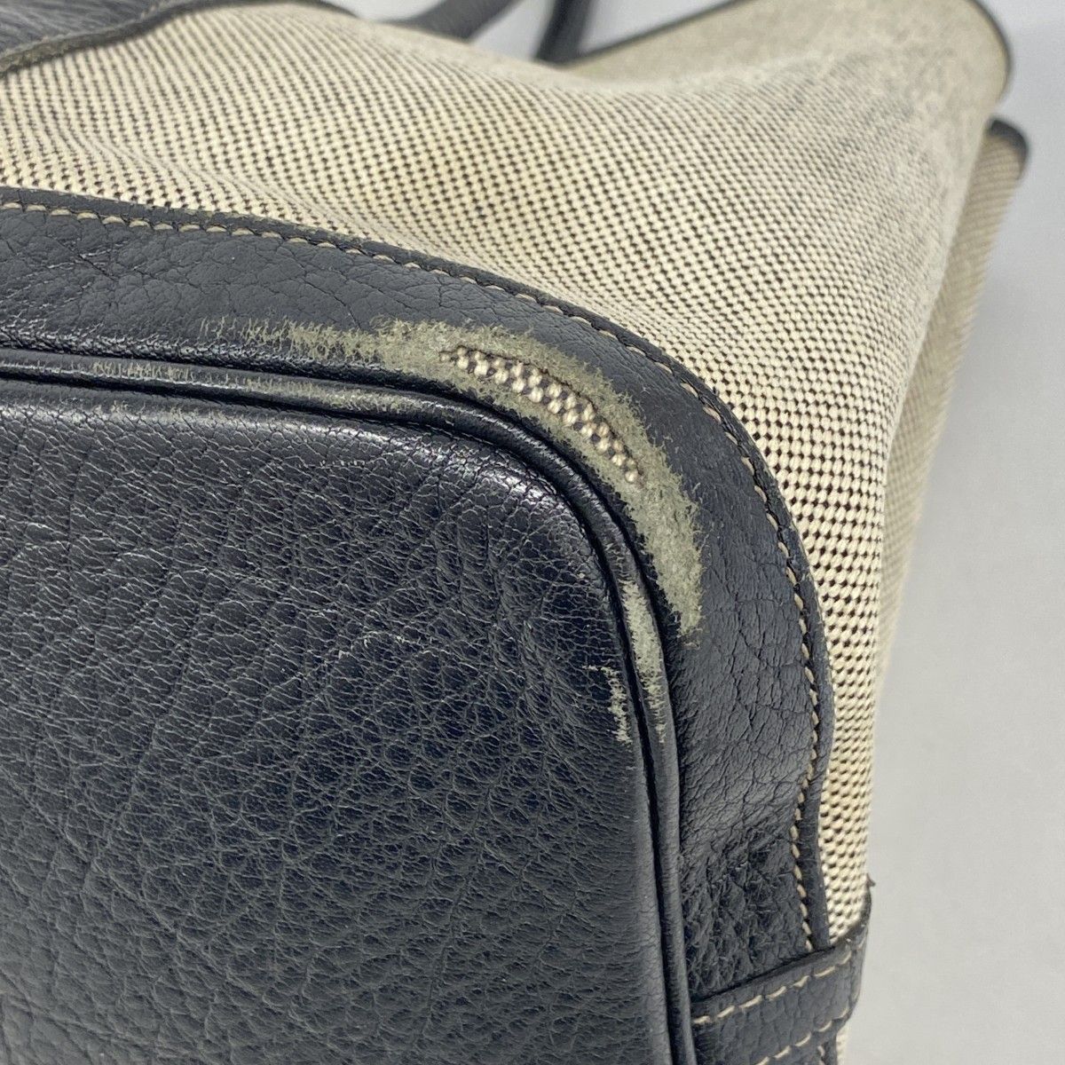 Hermes Tote Garden Party PM Toile Ash Black Beige Silver