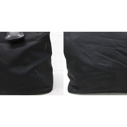 Prada Tessuto Double Logo Tote Nylon Khaki Black