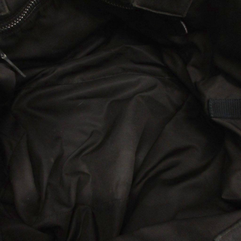 Prada Tessuto Double Logo Tote Nylon Khaki Black