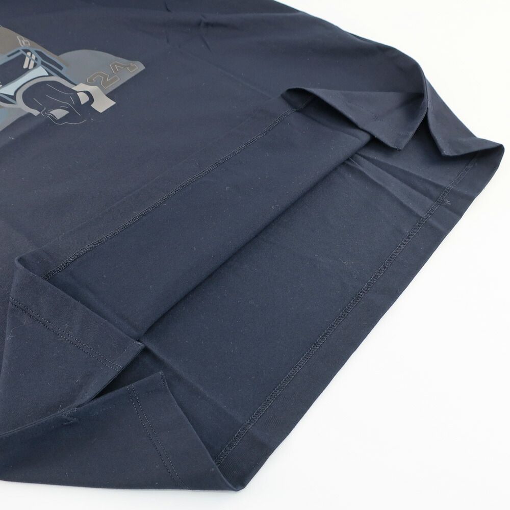 Hermes Quarter Bash T-Shirt M Bolduc Marine Navy Short Sleeve Horse Not