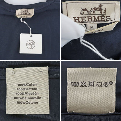 Hermes Quarter Bash T-Shirt M Bolduc Marine Navy Short Sleeve Horse Not