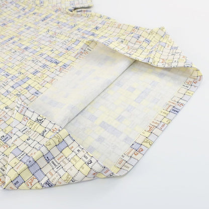 Hermes Micro T-Shirt 36 Bolduc Plaid Pattern Yellow Short Sleeve