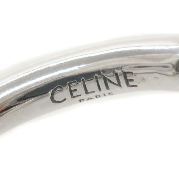 Celine Knot Small Rhodium Finish Brass Earrings