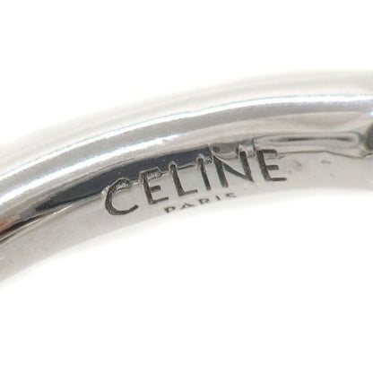 Celine Knot Small Rhodium Finish Brass Earrings