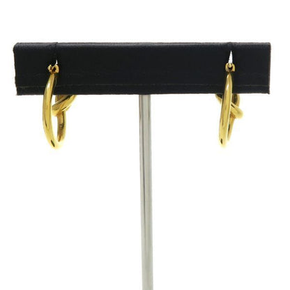 Celine Knot Small Gold Finish Brass Earrings