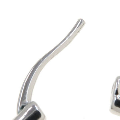 Celine Knot Small Rhodium Finish Brass Earrings