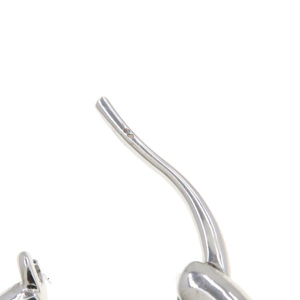 Celine Knot Small Rhodium Finish Brass Earrings