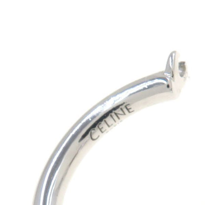 Celine Knot Small Rhodium Finish Brass Earrings