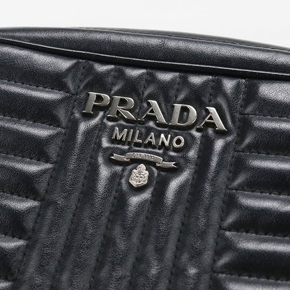 Prada Chain Diagram Shoulder Bag Leather