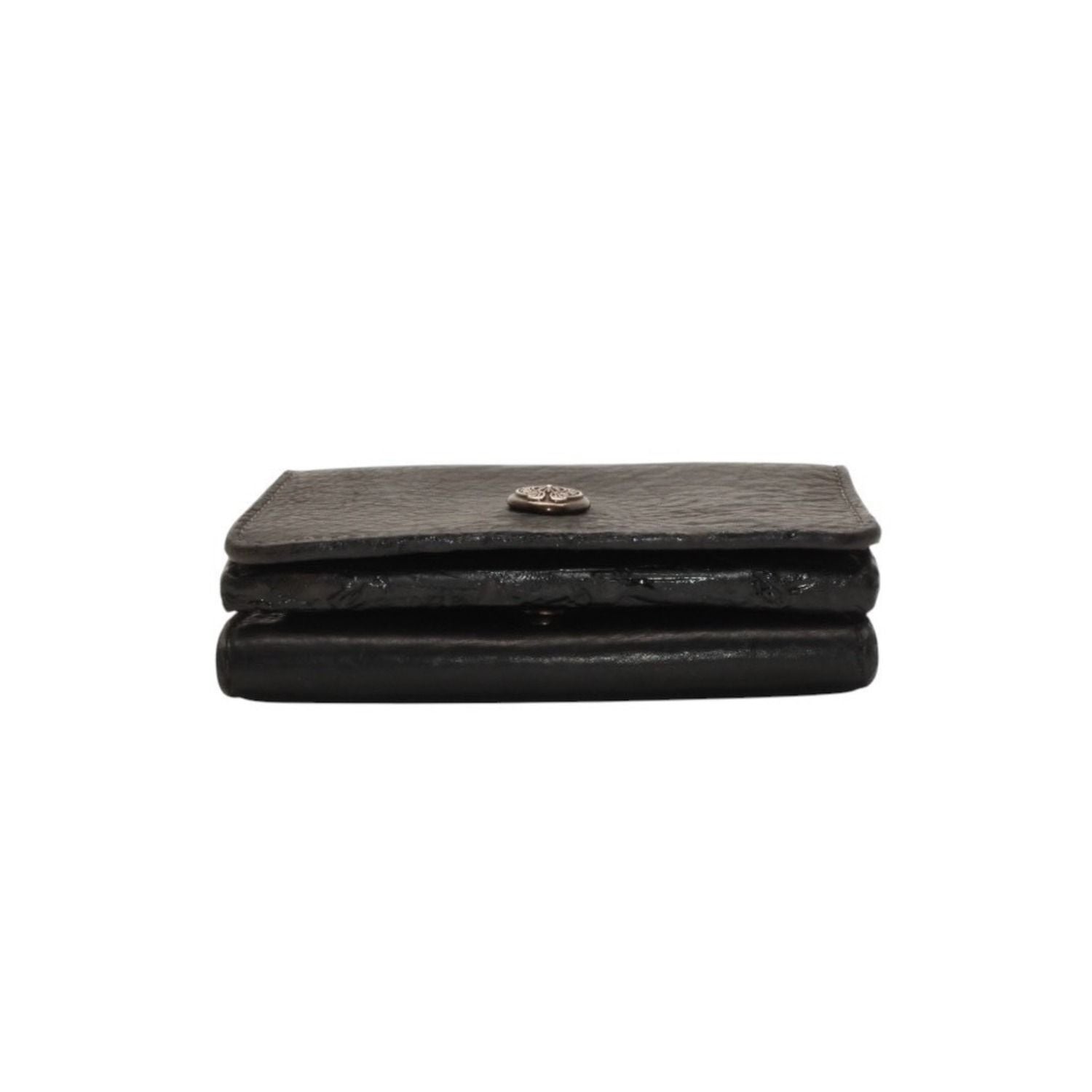 Chrome Hearts Open Wound Trifold Wallet Leather 925 Sterling Silver — view 4