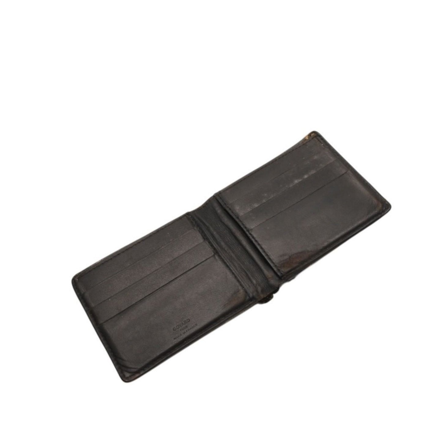 Goyard Bifold Wallet Card Case Herringbone Pattern Black — view 4
